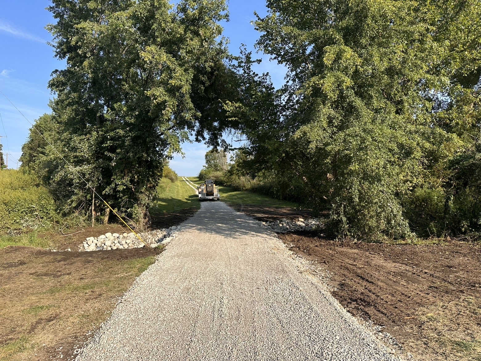 Rural driveway grading northeast Missouri